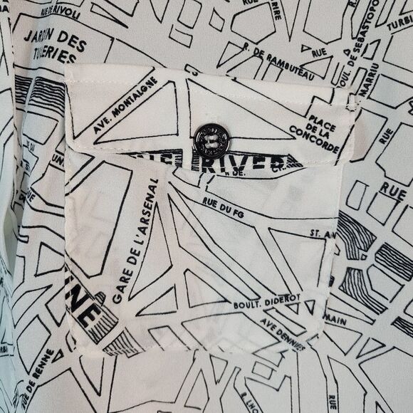 Karl Lagerfeld Paris Street Map Blouse - Picture 6 of 16